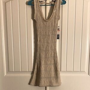 XOXO Cream Crochet Knit Dress Size XS